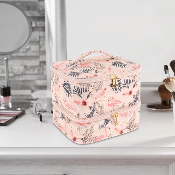 多層マニキュアオーガナイザー軽量ポータブル大型ハンドバッグオーガナイザーマニキュアツールネイルツールオーガナイザー多機能女性