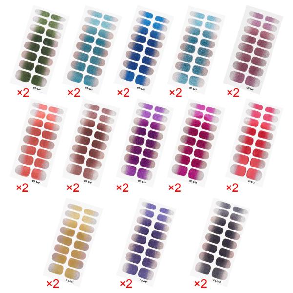 2 個ネイルステッカープレスオンネイルグリッターネイル用品ホームネイルサロンスタイル A