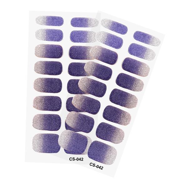 2 個ネイルステッカープレスオンネイルグリッターネイル用品ホームネイルサロンスタイル B