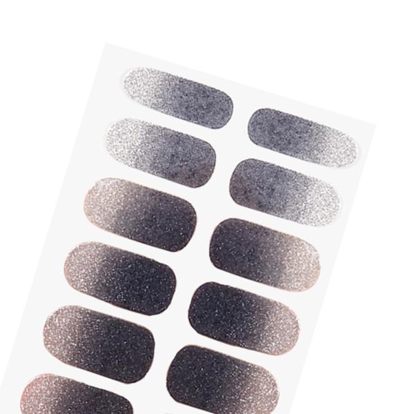 2 個ネイルステッカープレスオンネイルグリッターネイル用品ホームネイルサロンスタイル C