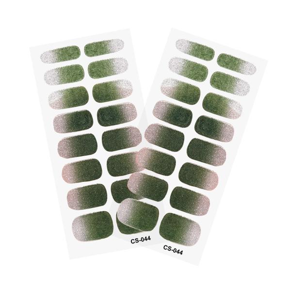 2 個ネイルステッカープレスオンネイルグリッターネイル用品ホームネイルサロンスタイル D