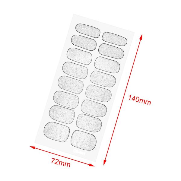 2 個ネイルステッカープレスオンネイルグリッターネイル用品ホームネイルサロンスタイル F