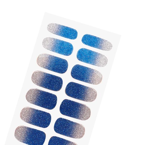 2 個ネイルステッカープレスオンネイルグリッターネイル用品ホームネイルサロンスタイル F