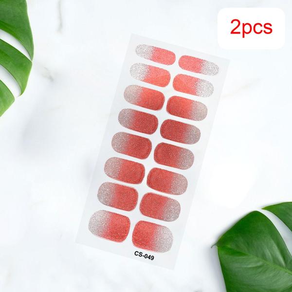 2 個ネイルステッカープレス爪グリッターネイル用品ホームネイルサロンスタイル I