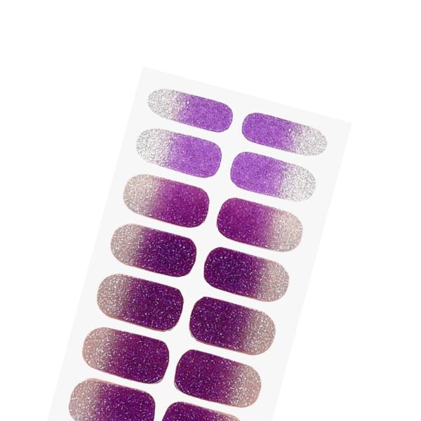 2 個ネイルステッカープレスオンネイルグリッターネイル用品ホームネイルサロンスタイル K