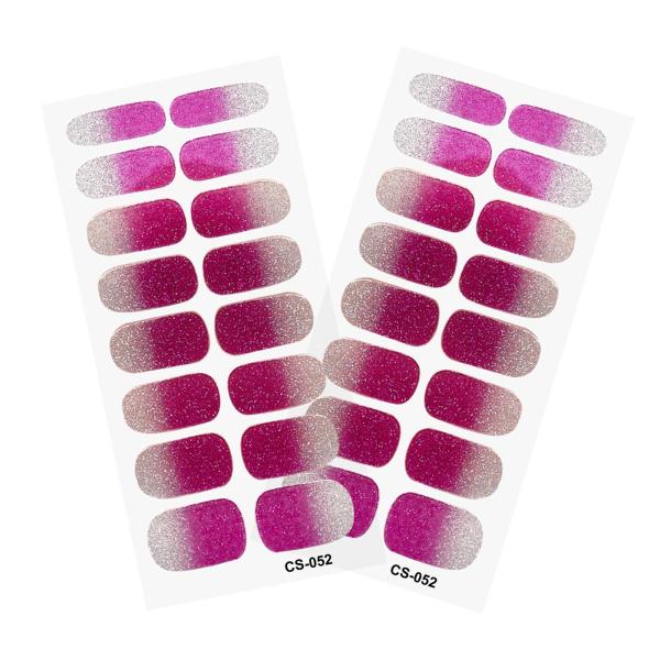 2 個ネイルステッカープレスオンネイルグリッターネイル用品ホームネイルサロンスタイル L