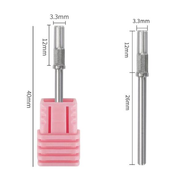 3.3mm ネイルサンディングバンドマンドレル、SPA、マニキュア、ネイルサンダー用の実用的なプロフェッショナルネイルドリルヘッド
