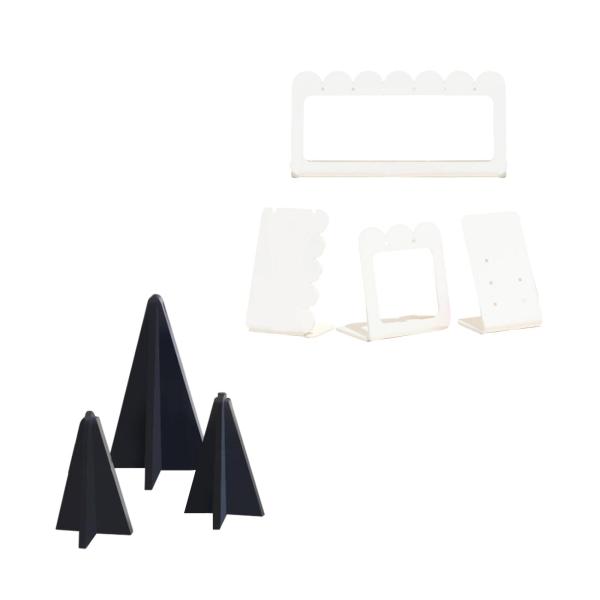 ジュエリー ショーケース ラック小売ジュエリー タワー耐久性のあるイヤリング オーガナイザー ホルダー ブラック 3 個