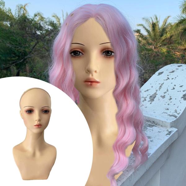 ウィッグホルダーマネキンかつらディスプレイスタンドマネキンヘッドメイクアップ女性ハゲマネキンヘッドウィッグ作成用メガネヘアスタイリング