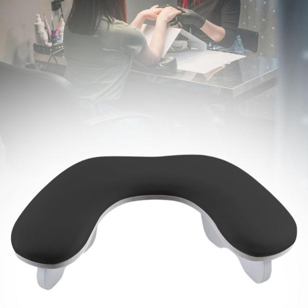 U字型ネイルアームレスト PUレザーネイルハンドレスト 家庭用 DIY ホームネイルテック ブラック