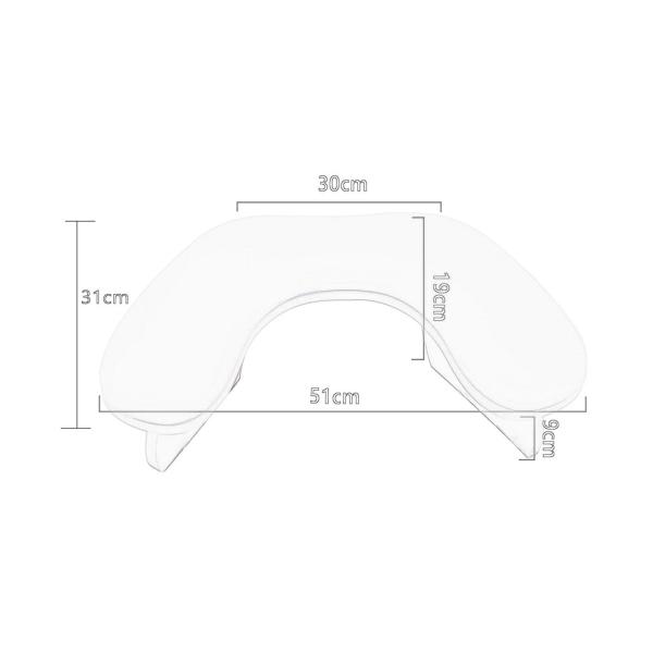 U字型ネイルアームレスト PUレザーネイルハンドレスト 家庭用 DIY ホームネイルテック ホワイト