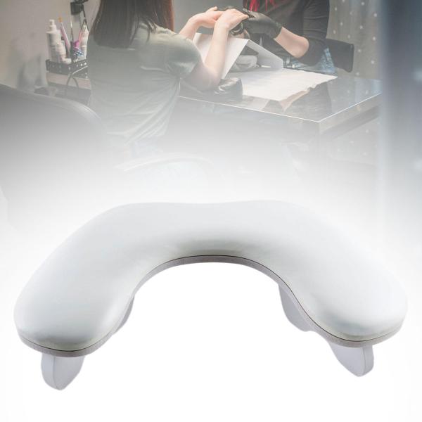 U字型ネイルアームレスト PUレザーネイルハンドレスト 家庭用 DIY ホームネイルテック ホワイト