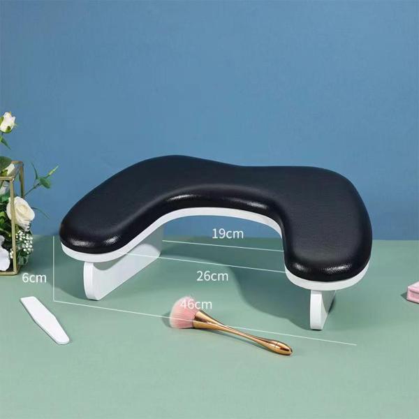 ネイルアームレストクッション マニキュアサロン用 実用的なU字型スタンド ネイリスト用 ブラック