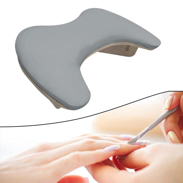 ネイル用アームレストクッション 木製スタンド U字型 自宅マニキュア ネイルサロン用 グレー