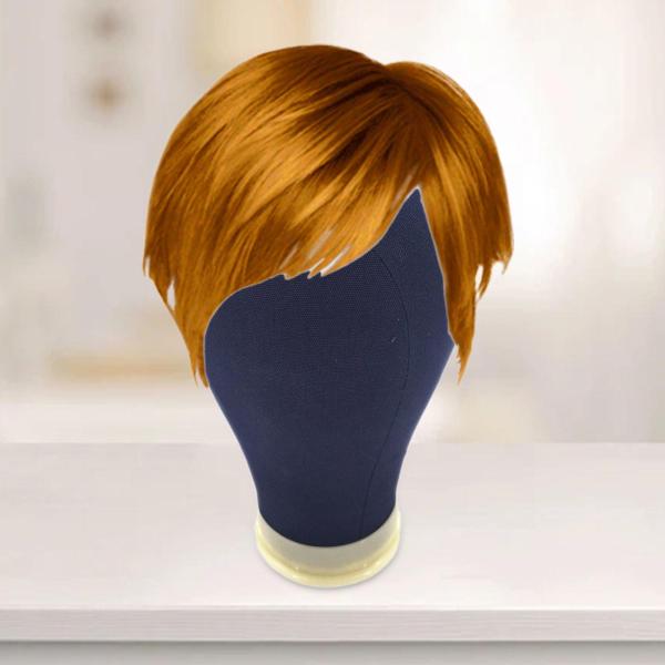 ウィッグヘッドモデル ヘッドフォンラック 帽子ディスプレイスタンド サロン用 ヘッドセット ヘッドドレス ダークブルー