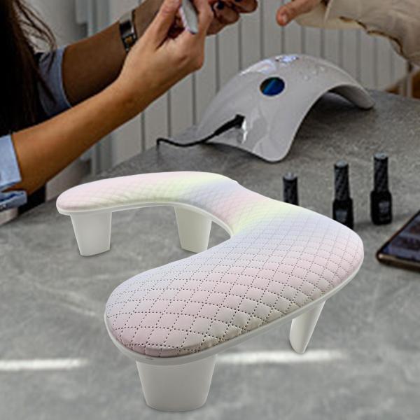 U字型アームレスト ソフトハンドレスト 取り外し可能 家庭用 DIY アクリルネイルサロン グリッド カラフル