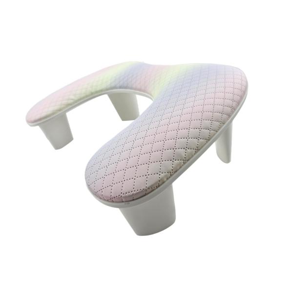 U字型アームレスト ソフトハンドレスト 取り外し可能 家庭用 DIY アクリルネイルサロン グリッド カラフル