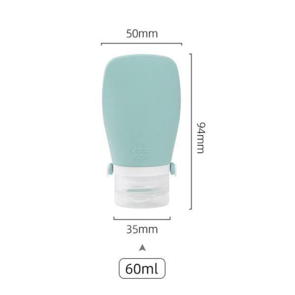60ml トラベルボトル ギフト スクイーズ可能 アップグレード 漏れ防止 ストリップ トラベルディスペンサー グレー グリーン