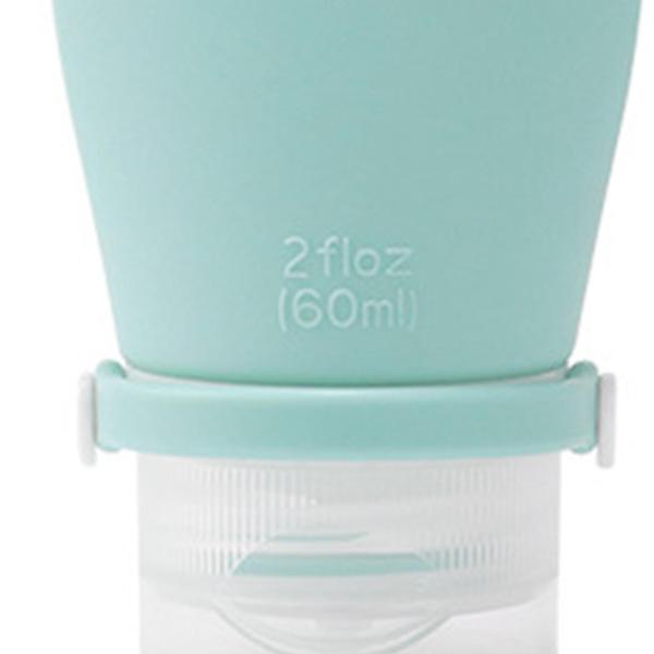 60ml トラベルボトル ギフト スクイーズ可能 アップグレード 漏れ防止 ストリップ トラベルディスペンサー グレー グリーン