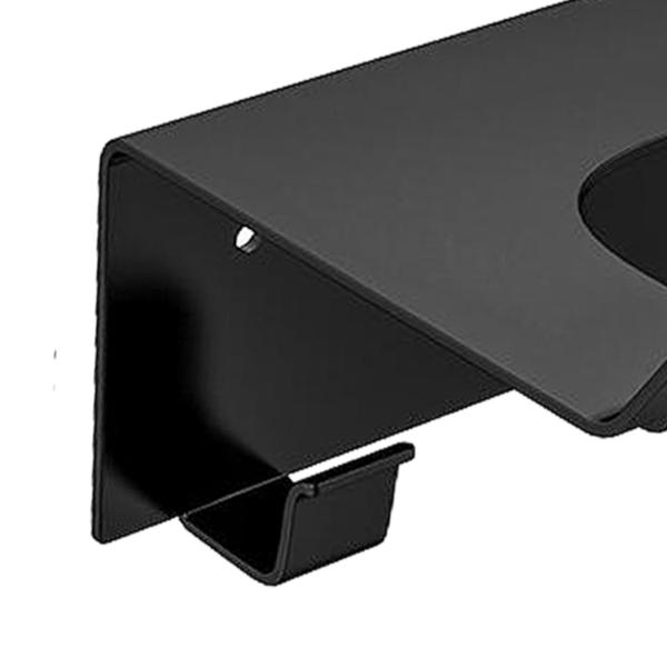 ステンレススチール製ヘアドライヤーホルダー収納ラック 壁掛け 浴室 理髪店用 ブラック