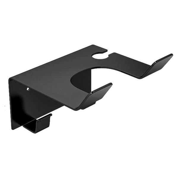 ステンレススチール製ヘアドライヤーホルダー収納ラック 壁掛け 浴室 理髪店用 ブラック