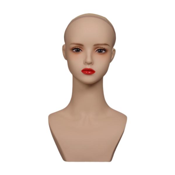 ショルダーマネキンヘッド付き女性マネキンヘッド軽量美容マネキンウィッグディスプレイスタンドキャップヘアスタイリング帽子用