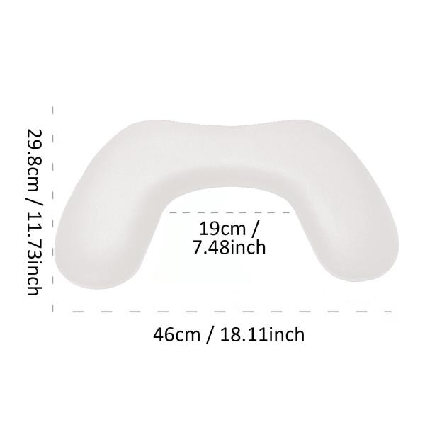 PUレザー U字型アームレスト 高さ調節可能 取り外し可能 サロン向け パーソナル ホワイト