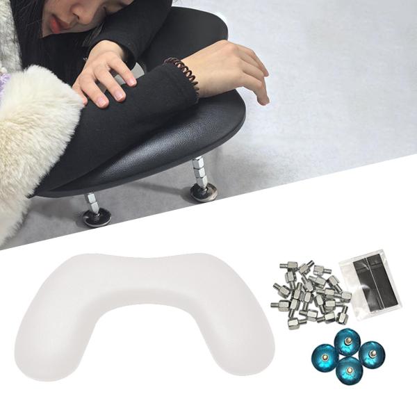 PUレザー U字型アームレスト 高さ調節可能 取り外し可能 サロン向け パーソナル ホワイト