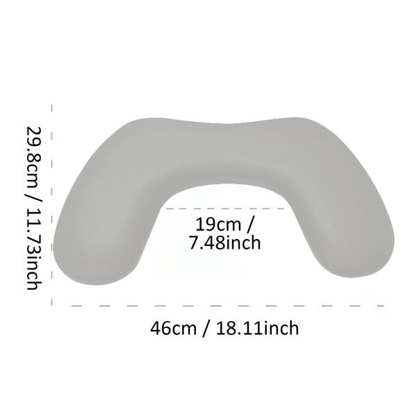 PUレザー U字型アームレスト 高さ調節可能 取り外し可能 サロン向け パーソナルグレー