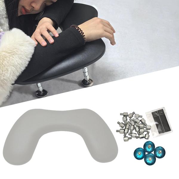 PUレザー U字型アームレスト 高さ調節可能 取り外し可能 サロン向け パーソナルグレー