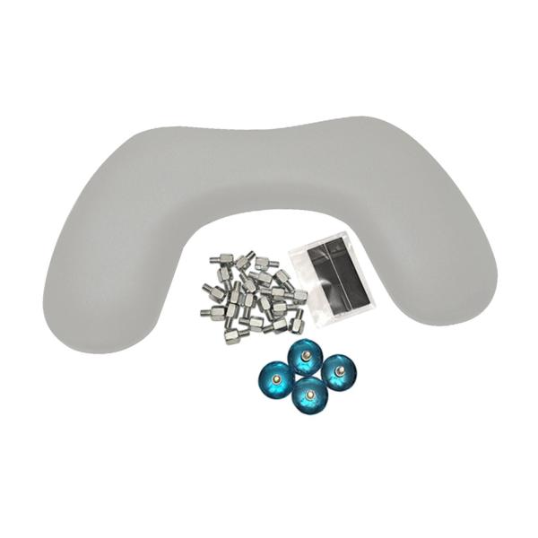 PUレザー U字型アームレスト 高さ調節可能 取り外し可能 サロン向け パーソナルグレー