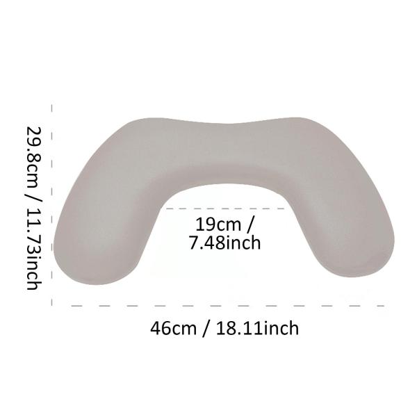 PU レザー U 字型アームレスト調節可能な高さサロン用取り外し可能パーソナルミルクコーヒー色