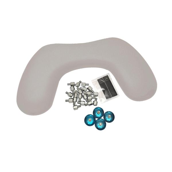 PU レザー U 字型アームレスト調節可能な高さサロン用取り外し可能パーソナルミルクコーヒー色