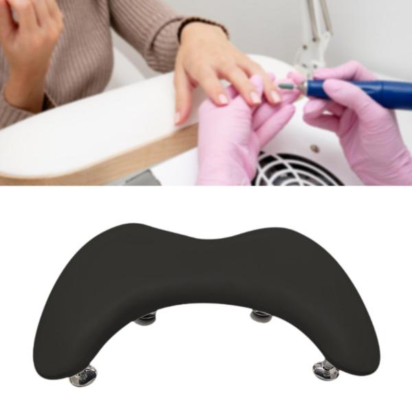 PUレザー U字型アームレスト 取り外し可能スタンド サロン用 女性 ネイル用品 ブラック