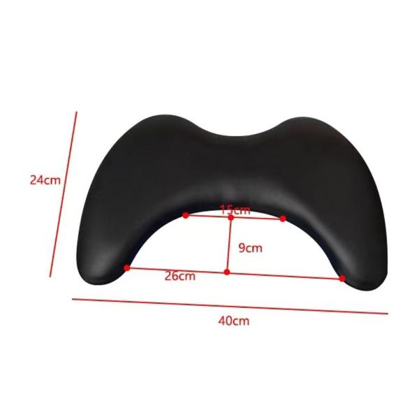 PUレザー U字型アームレスト 取り外し可能スタンド サロン用 女性 ネイル用品 ブラック