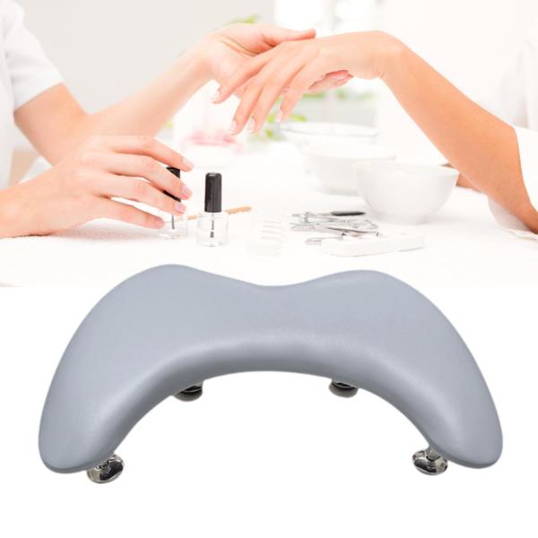 PUレザー U字型アームレスト 取り外し可能スタンド サロン用 女性 ネイル用品 グレー