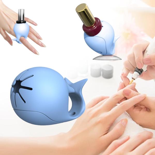 ネイルポリッシュボトルホルダー 多機能アートツール ペディキュア 自宅 旅行用 ブルー