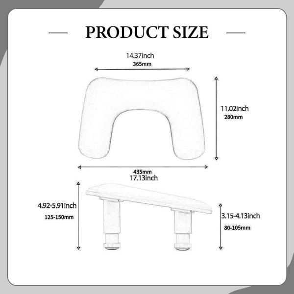 ネイルアームレスト ネイルハンドレストピロー U字型 滑り止め 高さ調節可能 マニキュアピロー アームレスト サロン ホーム用