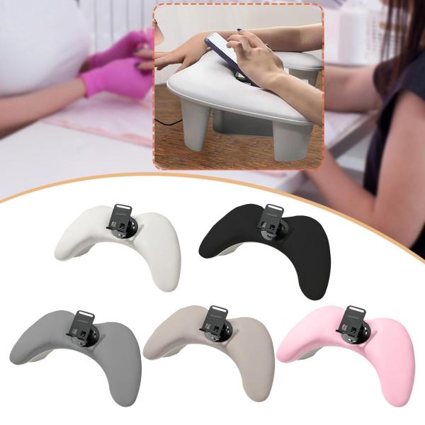 アクリルネイル用ネイルアームレスト 滑り止め 人間工学に基づいたサポート ネイルハンドピロー ホワイト