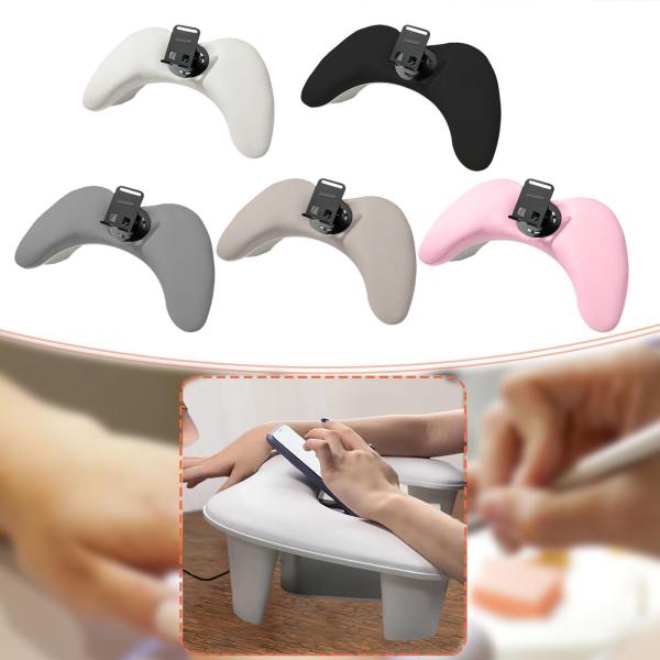 アクリルネイル用ネイルアームレスト 滑り止め 人間工学に基づいたサポート ネイルハンドピロー ホワイト