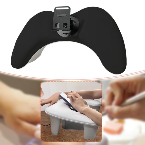 アクリルネイル用ネイルアームレスト 滑り止め 人間工学設計 サポート ネイルハンドピロー ブラック