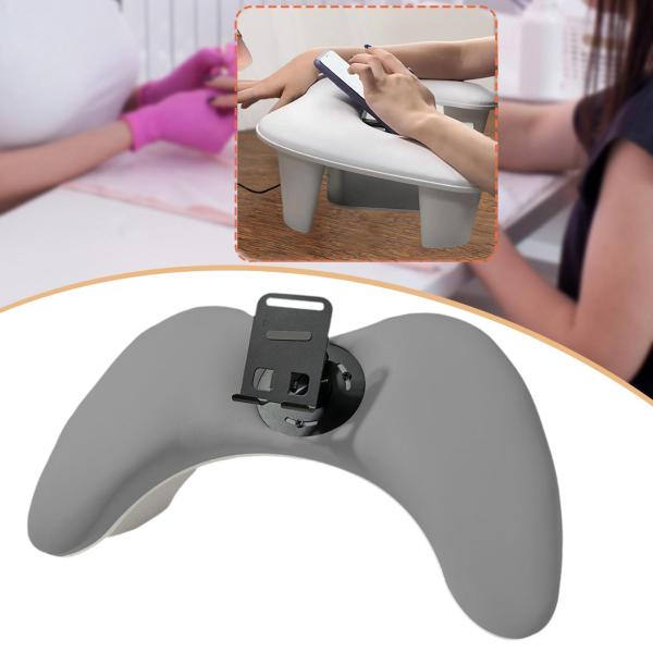 アクリルネイル用ネイルアームレスト 滑り止め 人間工学設計 ネイルハンドピロー グレー