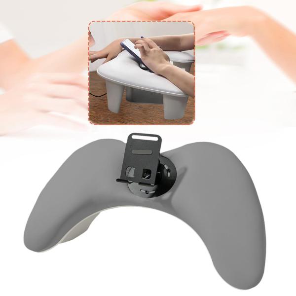アクリルネイル用ネイルアームレスト 滑り止め 人間工学設計 ネイルハンドピロー グレー