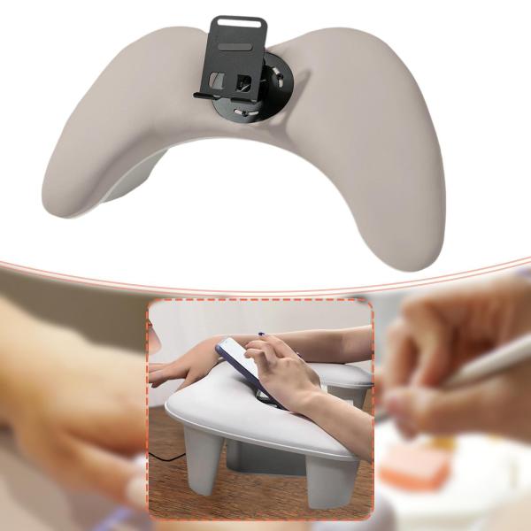 アクリルネイル用ネイルアームレスト 滑り止め 人間工学に基づいたサポート ネイルハンドピロー ライトブラウン