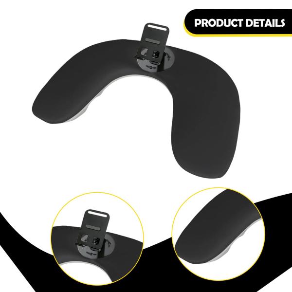 ネイルテクニシャン用 PUレザー U字型アームレスト 取り外し可能な電話ホルダー付き ブラック