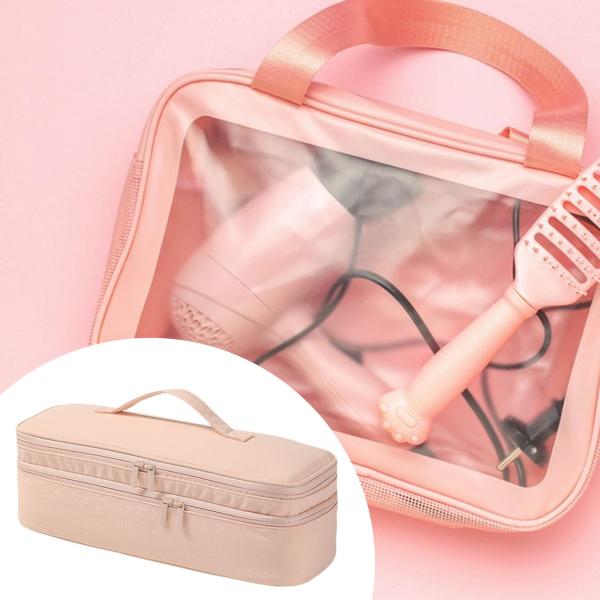 ヘアドライヤー旅行用収納バッグ ヘアドライヤー旅行用キャリーケース 家庭用 女性用 ピンク