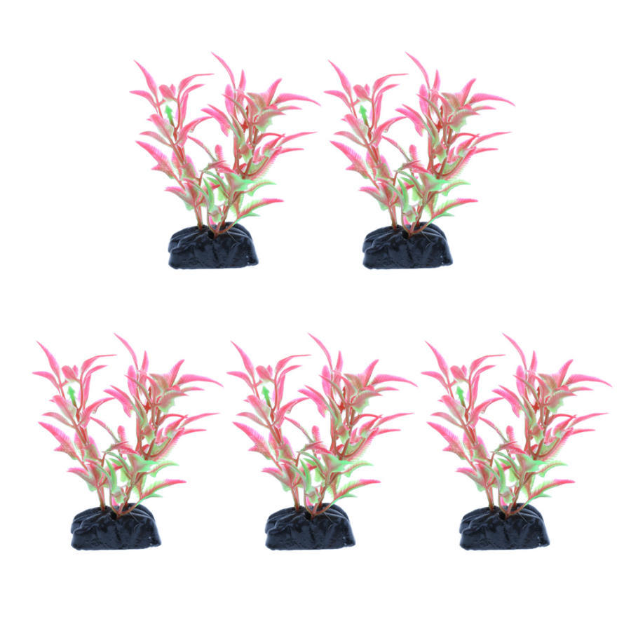 水族館の装飾のための5本の人工植物水生植物のプラスチック｜stk-shop｜03