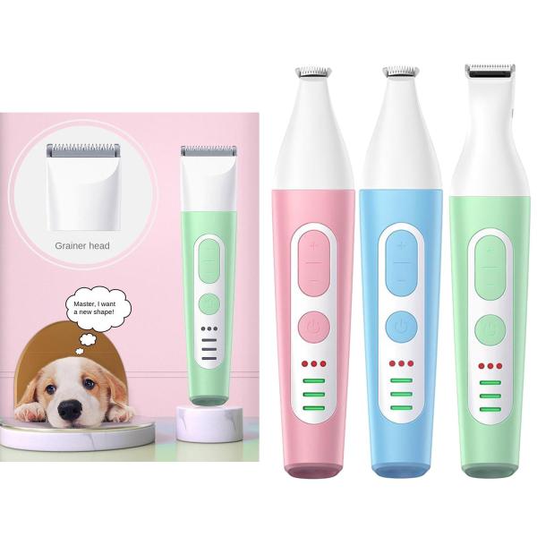 ペットキャットドッグ電動ネイルグラインダートリマー足バリカンブルー