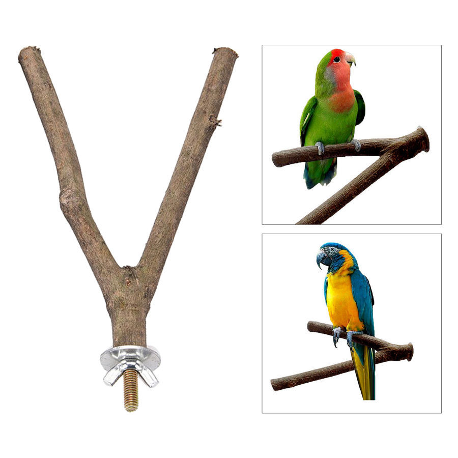 鳥オウムパーチ鳥かごハンギングスタンドラックペットの鳥ケージハンモックスイングのおもちゃ木製ハンギングパーチおもちゃ｜stk-shop｜02