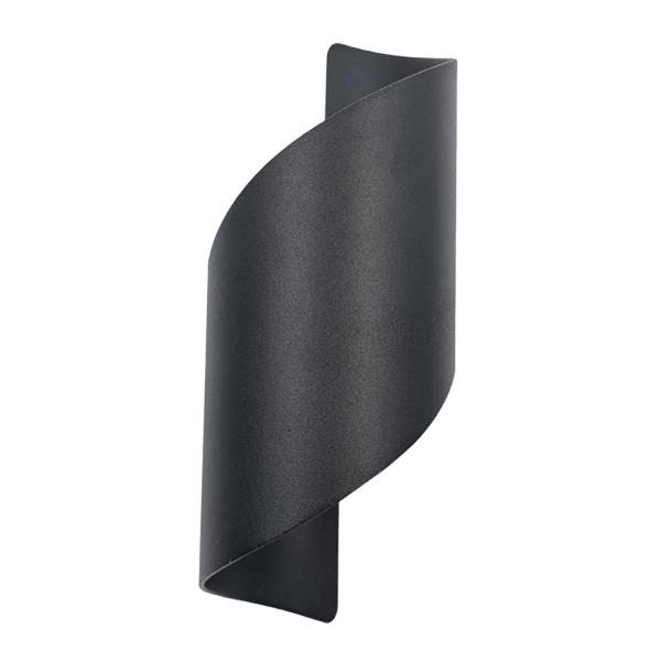 スパイラルウォールランプLED寝室の壁備品壁取り付け用燭台ライトブラックウォームライト